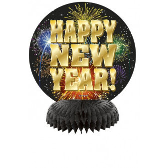 Dekorace na stůl papírová Happy New Year - Silvestr 4ks