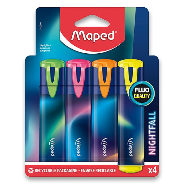 Maped Zvýrazňovač Maped Fluo Peps Nightfall - 4 barvy