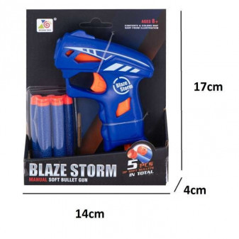 Blaze Storm pistole modrá s pěnovými náboji