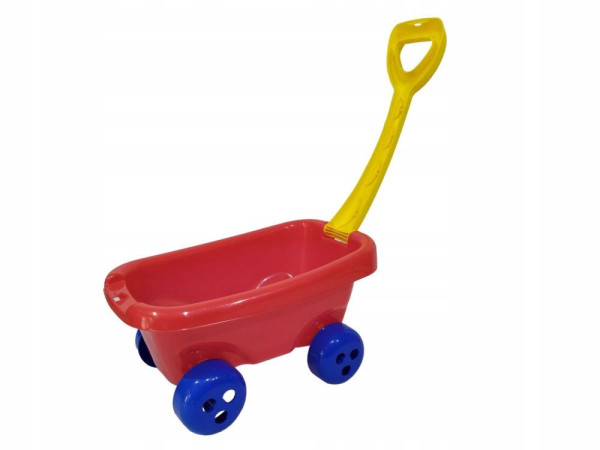 Vozíček s rukojetí pro děti na hračky