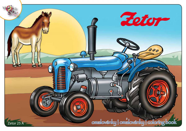 Omalovánky s předlohou A5 traktory Zetor