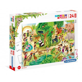 Clementoni 28505 Zoo - 24 pcs - Supercolor Puzzle