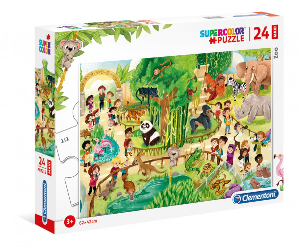 Clementoni 28505 Zoo - 24 pcs - Supercolor Puzzle